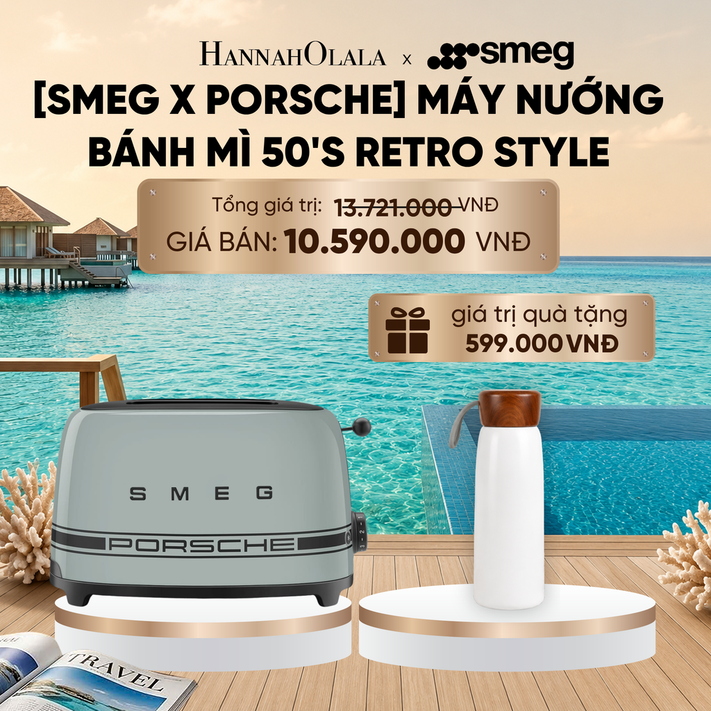  MÁY NƯỚNG BÁNH MÌ SMEG X PORSCHE TSF01PCWEU, MÀU TRẮNG _ TSF01PSGEU, MÀU XANH LÁ_ D2196 