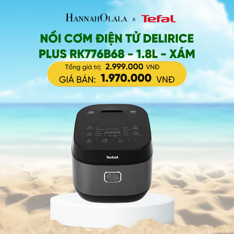  A327_DEAL 26: NỒI CƠM ĐIỆN TỬ DELIRICE PLUS RK776B68 - 1.8L - XÁM 