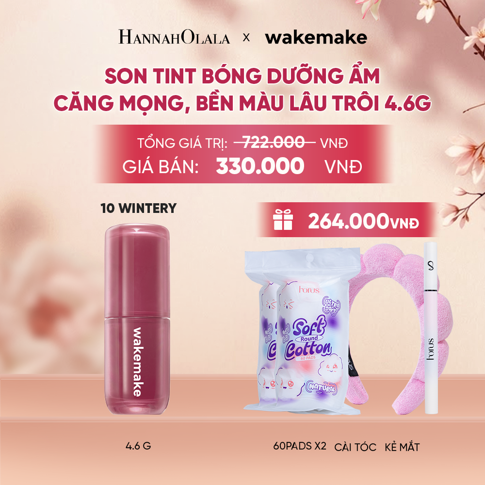  SON TINT BÓNG WAKEMAKE WATERFUL GLOW TINT DƯỠNG ẨM CĂNG MỌNG, BỀN MÀU LÂU TRÔI - A1762 