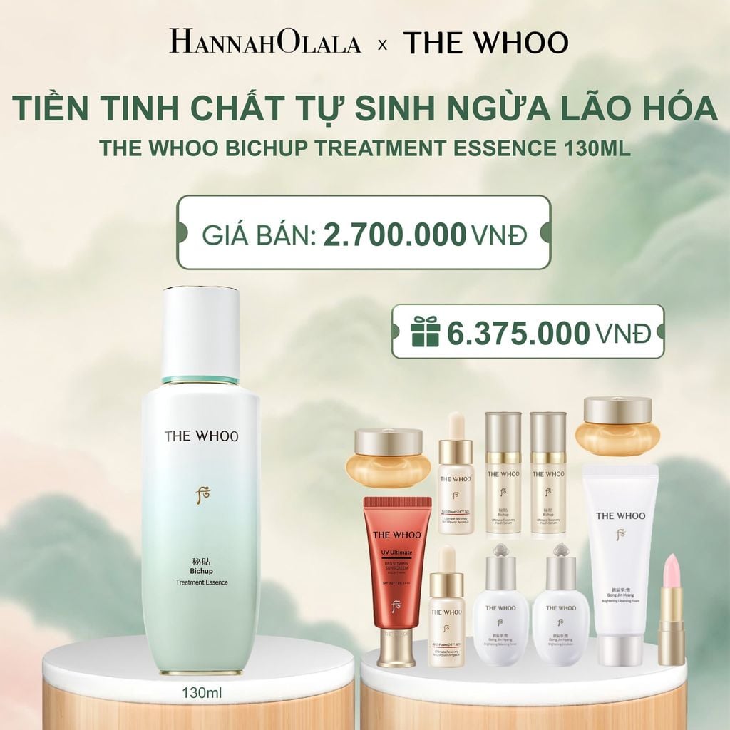  PHIÊN BẢN ĐẶC BIỆT - BỘ TIỀN TINH CHẤT TỰ SINH NGỪA LÃO HÓA THE WHOO TREATMENT ESSENCE 210ML - A1100 