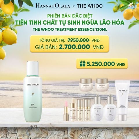  MỚI - PHIÊN BẢN ĐẶC BIỆT - BỘ TIỀN TINH CHẤT TỰ SINH NGỪA LÃO HÓA THE WHOO TREATMENT ESSENCE 130ML - A47 