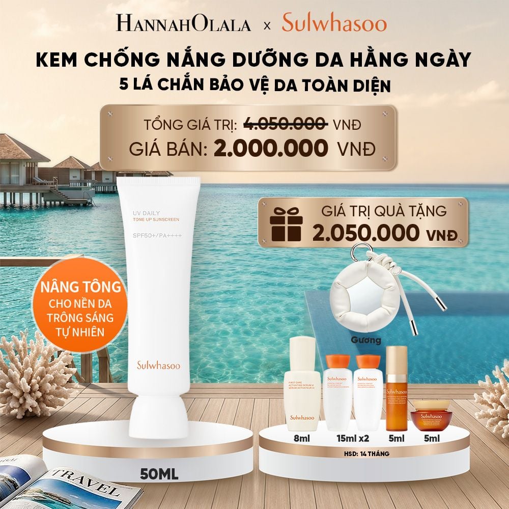  KEM CHỐNG NẮNG HÀNG NGÀY DƯỠNG SÁNG NÂNG TÔNG 50ML 