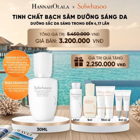  MỚI - TINH CHẤT BẠCH SÂM DƯỠNG SÁNG SULWHASOO LUMIWISE BRIGHTENING SERUM 30ML 
