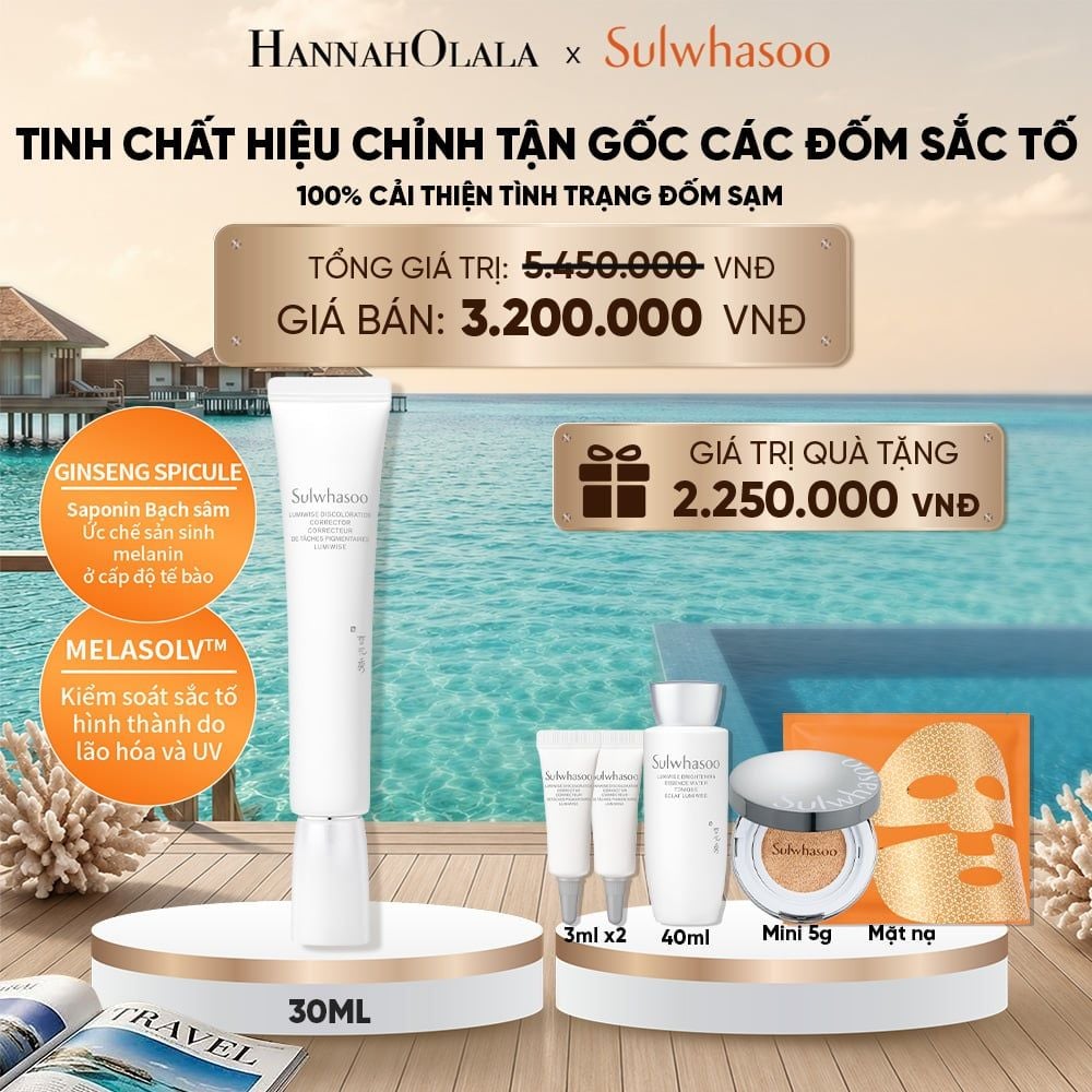  MỚI - TINH CHẤT CHỈNH SẮC DA SULWHASOO LUMIWISE DISCOLORATION CORRECTOR 30ML 