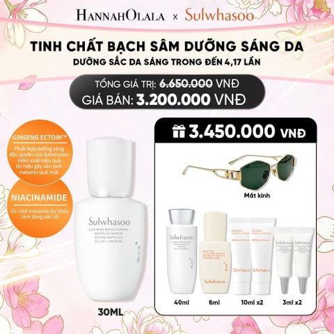  MỚI - TINH CHẤT BẠCH SÂM DƯỠNG SÁNG SULWHASOO LUMIWISE BRIGHTENING SERUM 30ML 