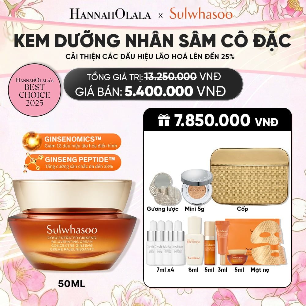  KEM DƯỠNG NHÂN SÂM CÔ ĐẶC CONCENTRATED GINSENG REJUVENATING CREAM 50ML 