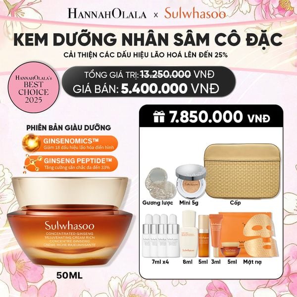  [PHIÊN BẢN GIÀU DƯỠNG] KEM DƯỠNG NHÂN SÂM CÔ ĐẶC CONCENTRATED GINSENG REJUVENATING CREAM RICH 50ML 