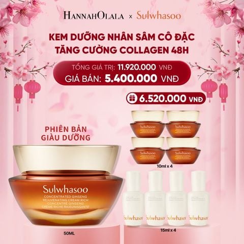  DEAL 3B: [PHIÊN BẢN GIÀU DƯỠNG] KEM DƯỠNG NHÂN SÂM CÔ ĐẶC CONCENTRATED GINSENG REJUVENATING CREAM RICH 50ML 