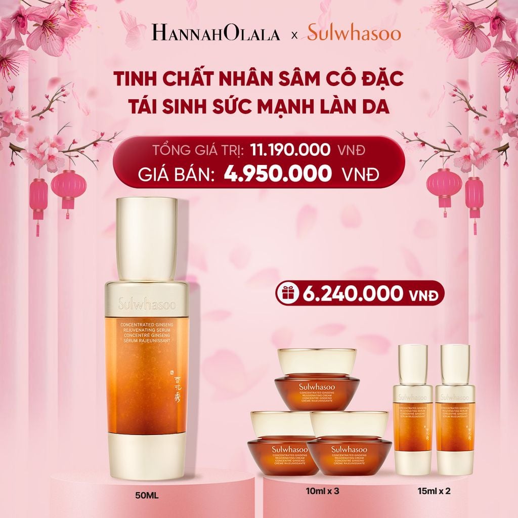  DEAL 2: TINH CHẤT NHÂN SÂM CÔ ĐẶC CONCENTRATED GINSENG REJUVENATING SERUM 50ML 