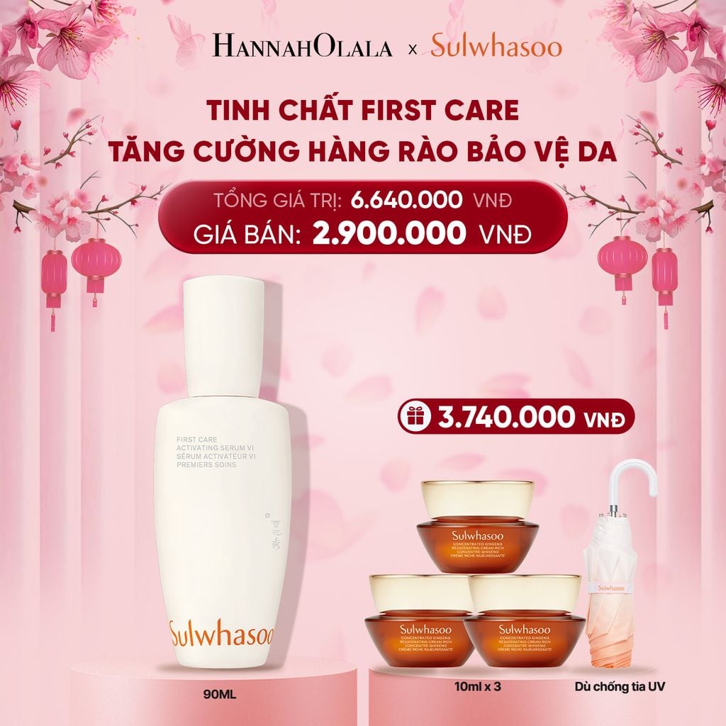  DEAL 1B: TINH CHẤT FIRST CARE TĂNG CƯỜNG HÀNG RÀO BẢO VỆ DA 90ML 