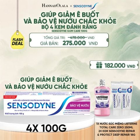  [FLASH DEAL] BỘ 4 KEM ĐÁNH RĂNG SENSODYNE GUM CARE 100G GIÚP GIẢM Ê BUỐT VÀ BẢO VỆ NƯỚU CHẮC KHỎE - A1045 