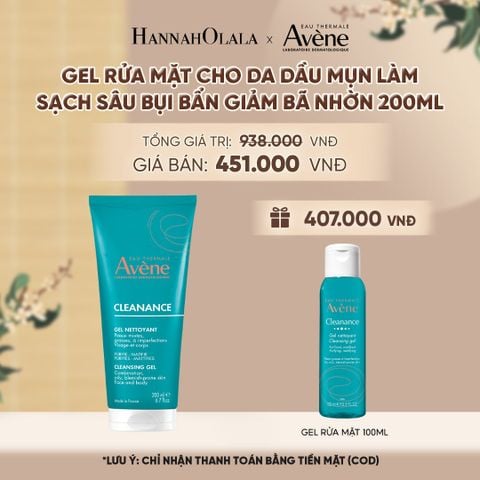  GEL RỬA MẶT CHO DA DẦU MỤN EAU THERMALE AVÈNE CLEANANCE CLEANSING GEL LÀM SẠCH SÂU BỤI BẨN GIẢM BÃ NHỜN 200ML - A2642 