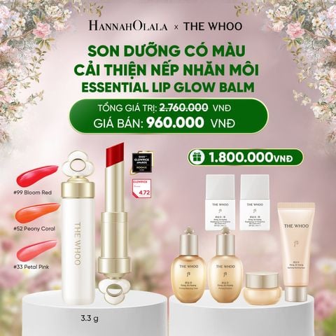  E133_DEAL 57: BỘ SON DƯỠNG CẢI THIỆN NẾP NHĂN MÔI THE WHOO ESSENTIAL LIP GLOW BALM 