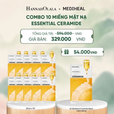  MEDIHEAL MẶT NẠ ESSENTIAL MASK 24ML (COMBO 10 MIẾNG) BẤT KỲ - A1483 