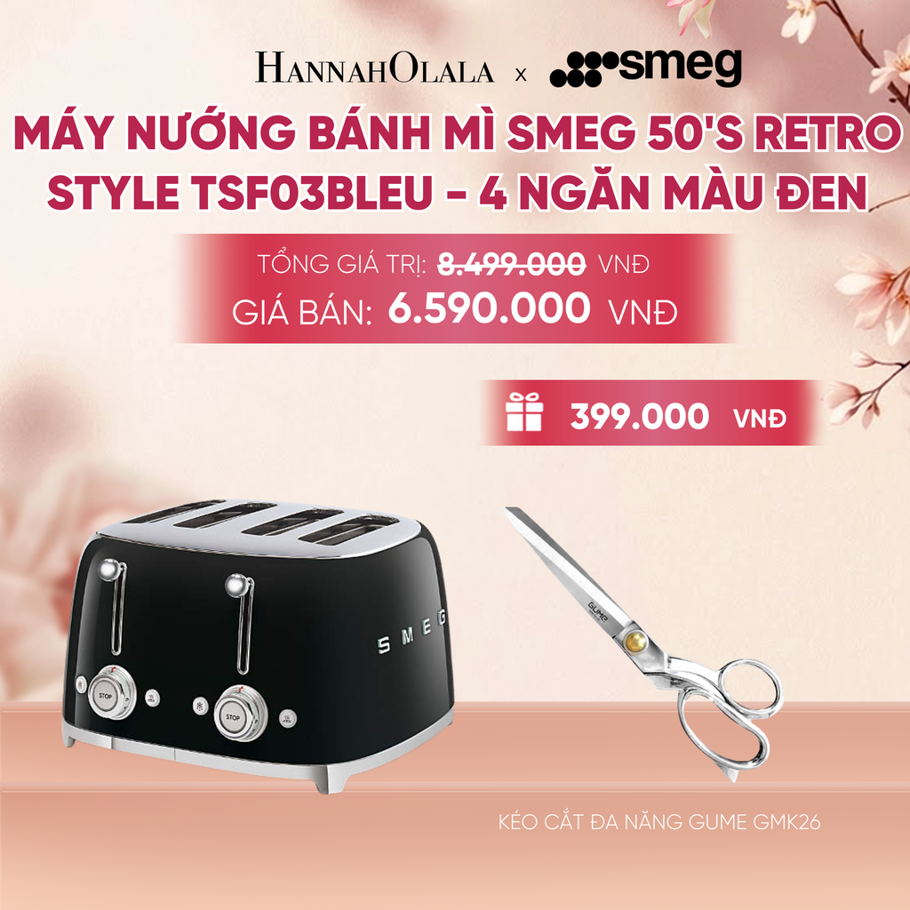  MÁY NƯỚNG BÁNH MÌ SMEG 50'S RETRO STYLE TSF03BLEU - A1794 