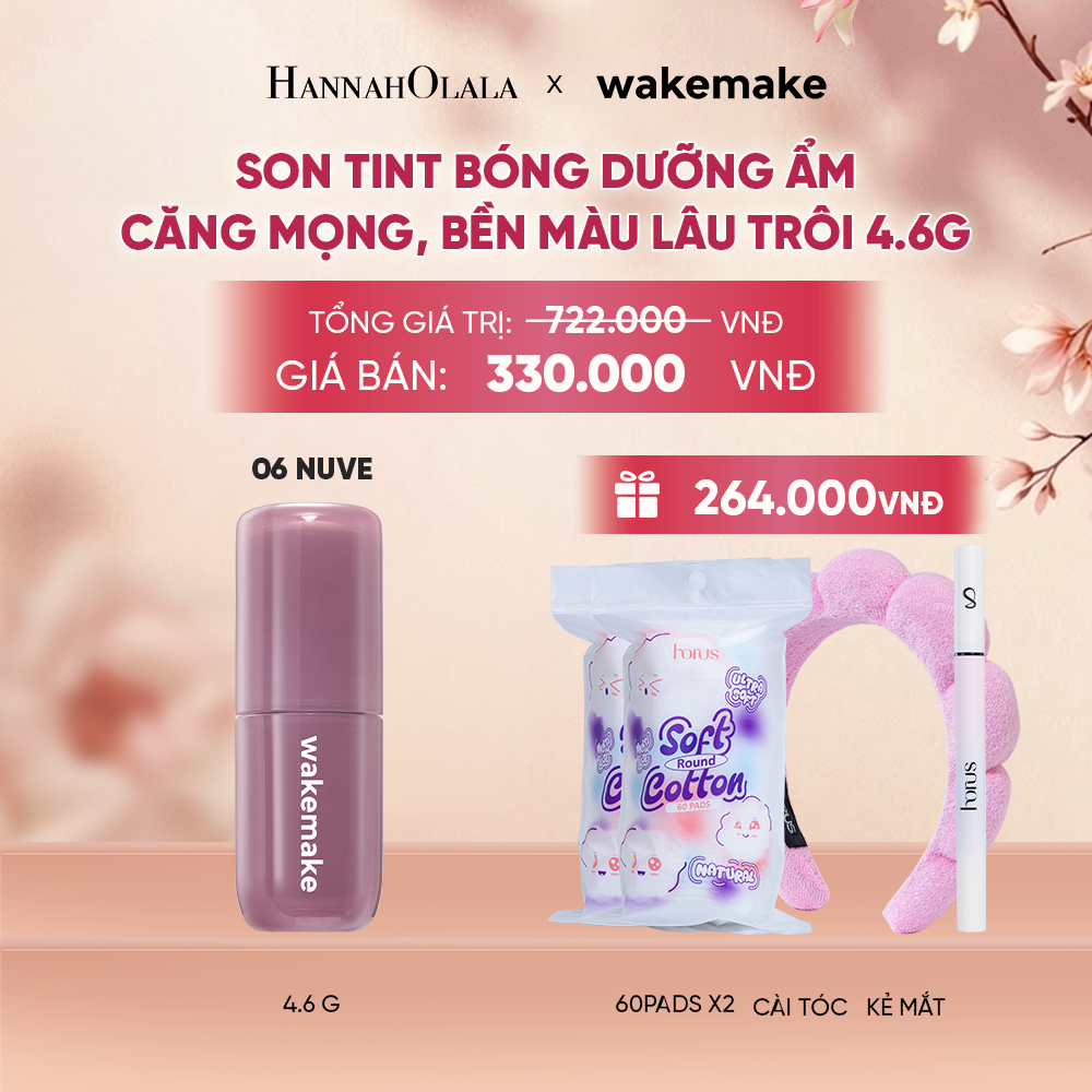  SON TINT BÓNG WAKEMAKE WATERFUL GLOW TINT DƯỠNG ẨM CĂNG MỌNG, BỀN MÀU LÂU TRÔI - A1762 