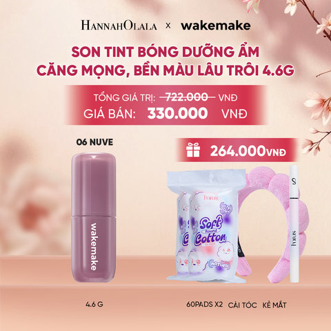  SON TINT BÓNG WAKEMAKE WATERFUL GLOW TINT DƯỠNG ẨM CĂNG MỌNG, BỀN MÀU LÂU TRÔI - A1762 