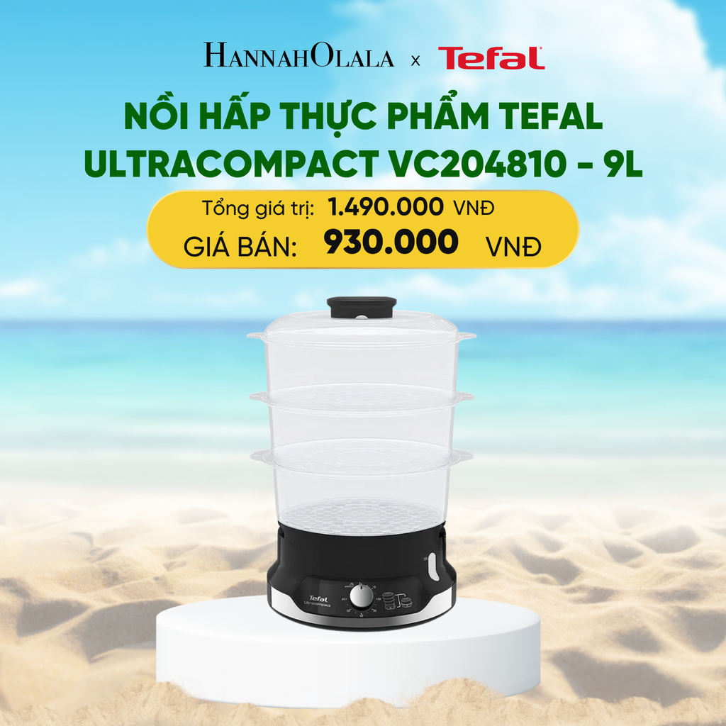  NỒI HẤP THỰC PHẨM TEFAL ULTRACOMPACT VC204810 - 9L 