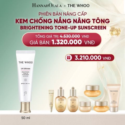  DEAL 27: PHIÊN BẢN NÂNG CẤP - KEM CHỐNG NẮNG NÂNG TÔNG THE WHOO UV ULTIMATE BRIGHTENING TONE-UP SUNSCREEN 50ML 