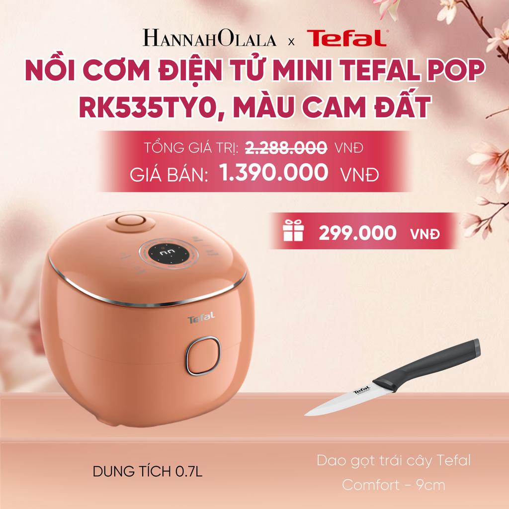  NỒI CƠM ĐIỆN TỬ MINI TEFAL POP RK5352Y0 - 0.7L ​ - A469 