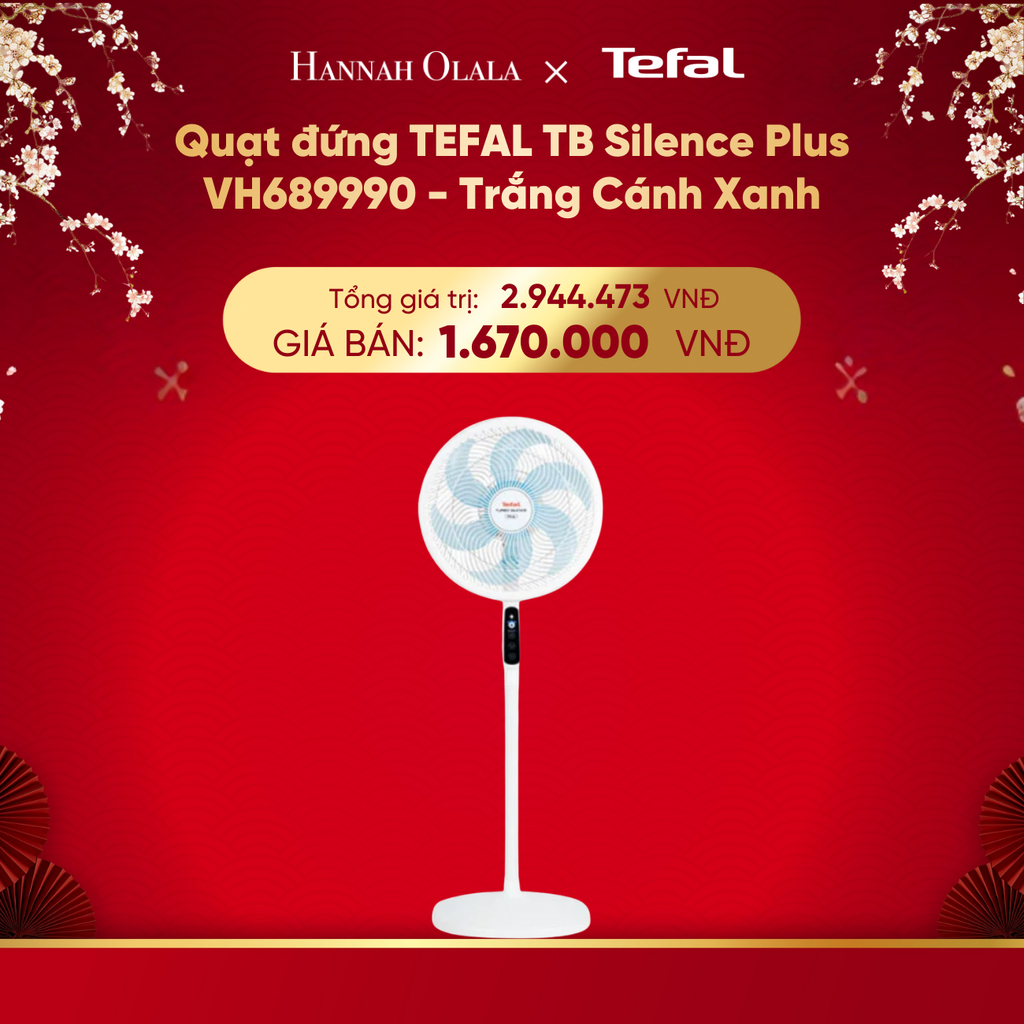  DEAL 13.1: QUẠT ĐỨNG TEFAL TB SILENCE PLUS VH689690 