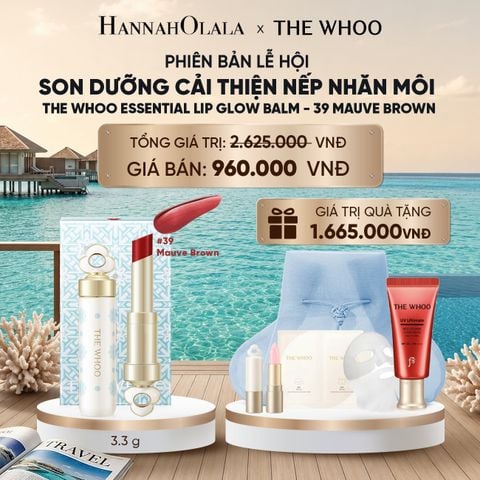  PHIÊN BẢN LỄ HỘI - BỘ SON DƯỠNG CẢI THIỆN NẾP NHĂN MÔI THE WHOO ESSENTIAL LIP GLOW BALM - 39 MAUVE BROWN_ D213 