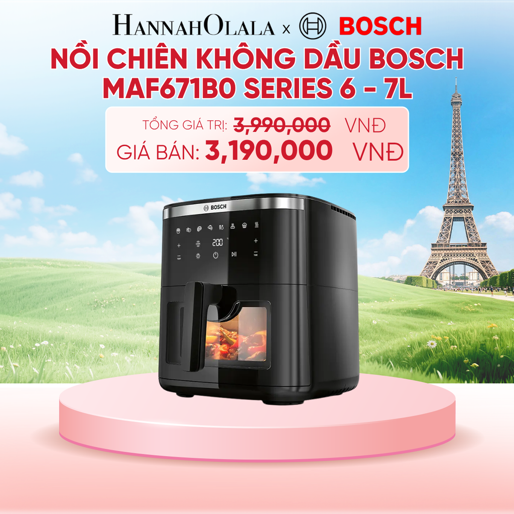  NỒI CHIÊN KHÔNG DẦU BOSCH MAF671B0 SERIES 6 - 7L - B208 