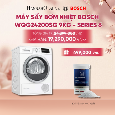  MÁY SẤY BƠM NHIỆT BOSCH WQG24200SG 9KG - A2331 