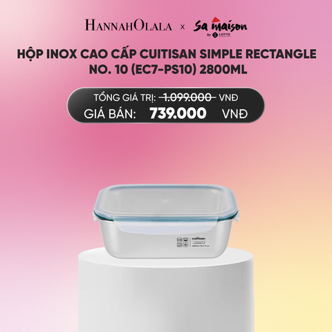  DEAL 17: HỘP INOX CAO CẤP CUITISAN SIMPLE RECTANGLE_A595 