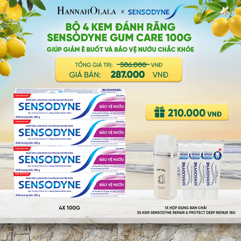  BỘ 4 KEM ĐÁNH RĂNG SENSODYNE GUM CARE 100G GIÚP GIẢM Ê BUỐT VÀ BẢO VỆ NƯỚU CHẮC KHỎE - A2079 