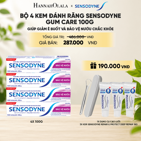  BỘ 4 KEM ĐÁNH RĂNG SENSODYNE GUM CARE 100G GIÚP GIẢM Ê BUỐT VÀ BẢO VỆ NƯỚU CHẮC KHỎE _ A37 