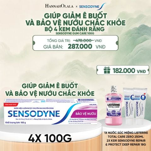  BỘ 4 KEM ĐÁNH RĂNG SENSODYNE GUM CARE 100G GIÚP GIẢM Ê BUỐT VÀ BẢO VỆ NƯỚU CHẮC KHỎE - A1044 
