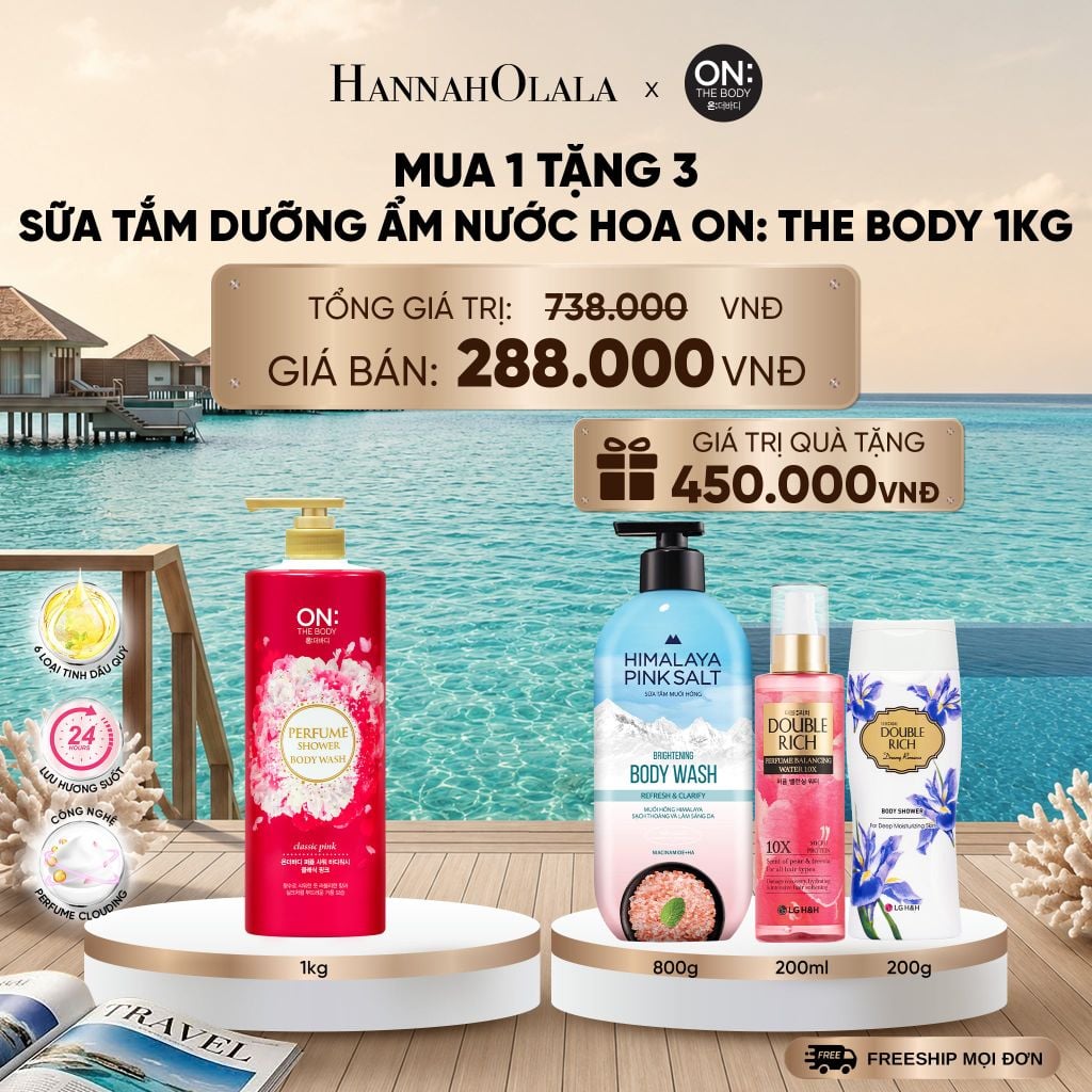  SỮA TẮM DƯỠNG ẨM HƯƠNG NƯỚC HOA ON: THE BODY PERFUME 1KG _ DEAL 26_ D563 
