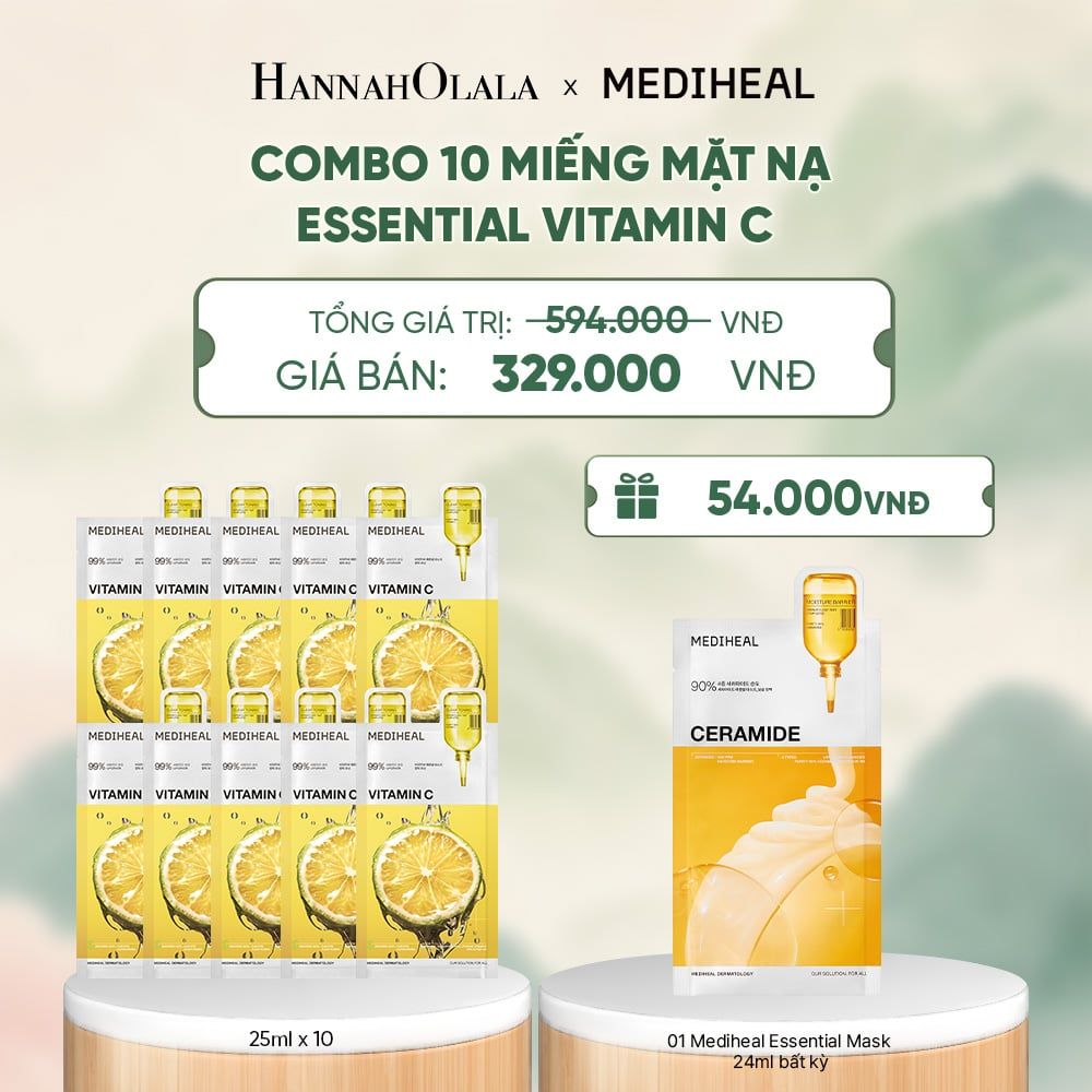  MEDIHEAL MẶT NẠ ESSENTIAL MASK 24ML (COMBO 10 MIẾNG) BẤT KỲ - A1483 