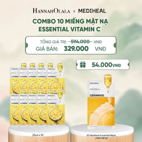  MEDIHEAL MẶT NẠ ESSENTIAL MASK 24ML (COMBO 10 MIẾNG) BẤT KỲ - A1483 
