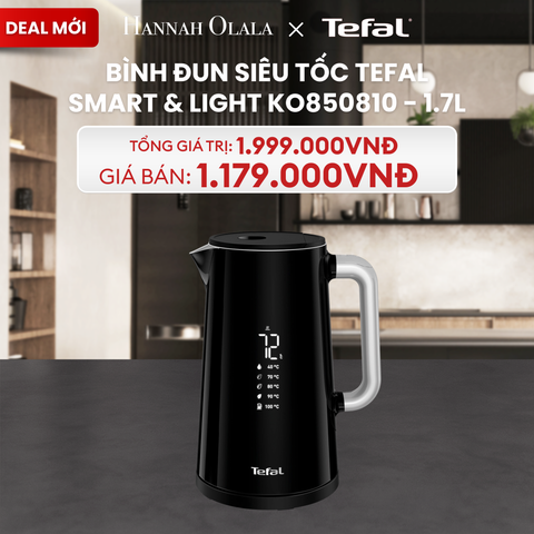 DEAL 23: BÌNH ĐUN SIÊU TỐC TEFAL SMART & LIGHT KO850810 - 1.7L 