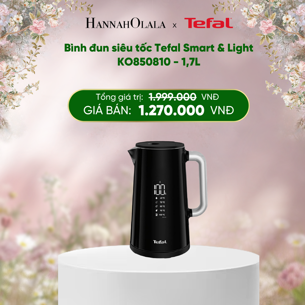  E281_DEAL 22: BÌNH ĐUN SIÊU TỐC TEFAL SMART & LIGHT KO850810 - 1.7L 