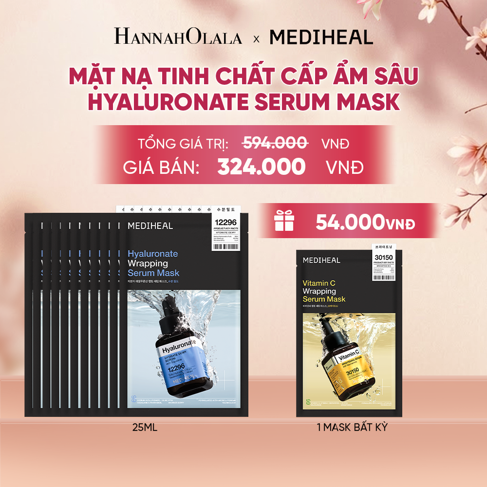  MEDIHEAL MẶT NẠ WRAPPING SERUM MASK 25ML (COMBO 10 MIẾNG) BẤT KỲ - A574 