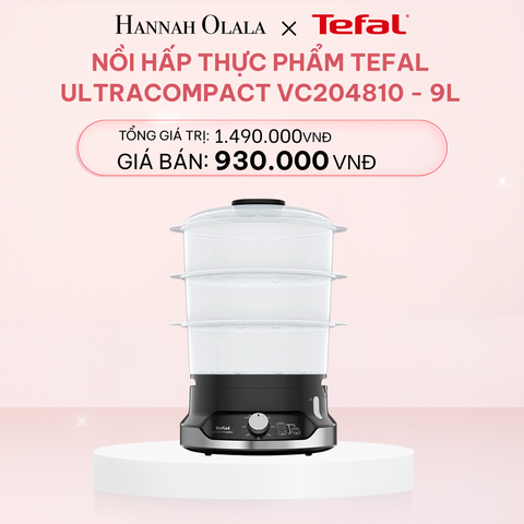  E94_DEAL 15: NỒI HẤP THỰC PHẨM TEFAL ULTRACOMPACT VC204810 - 9L 