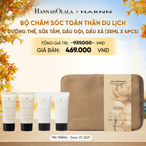  [SALE CẬN DATE] BỘ CHĂM SÓC TOÀN THÂN DU LỊCH - DƯỠNG THỂ, SỮA TẮM, DẦU GỘI, DẦU XẢ (35ml x 4pcs) - E206 