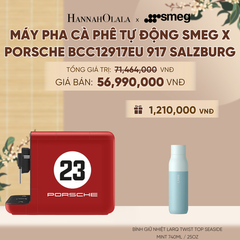  MÁY PHA CÀ PHÊ TỰ ĐỘNG SMEG X PORSCHE BCC12917EU - MÀU ĐỎ 917 SALZBURG - A2294 