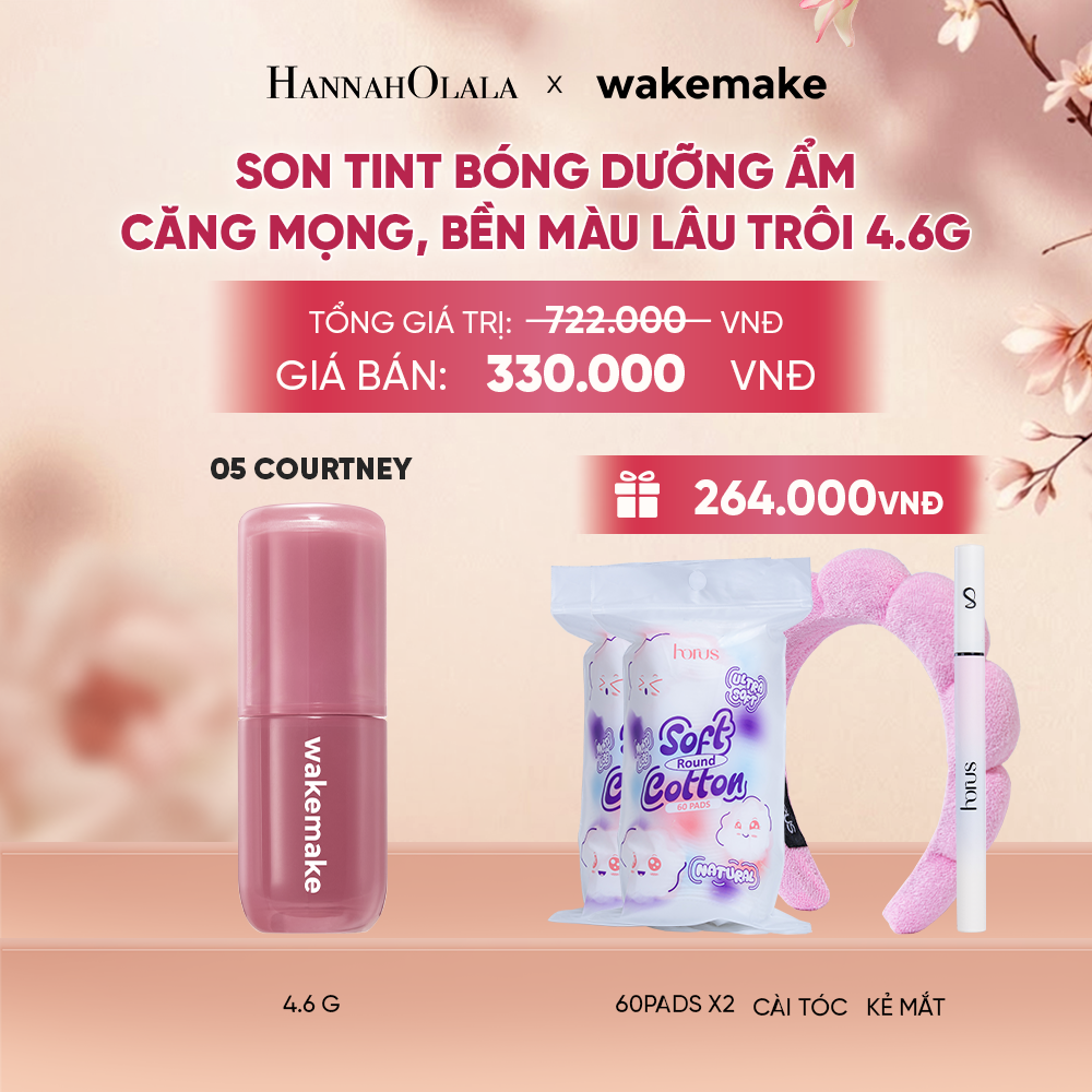  SON TINT BÓNG WAKEMAKE WATERFUL GLOW TINT DƯỠNG ẨM CĂNG MỌNG, BỀN MÀU LÂU TRÔI - A1762 
