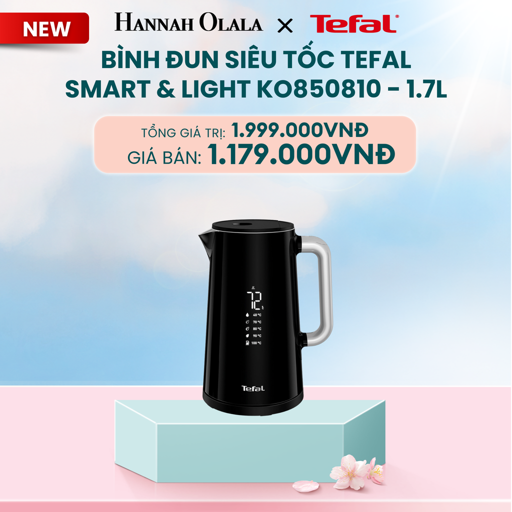  DEAL 23: BÌNH ĐUN SIÊU TỐC TEFAL SMART & LIGHT KO850810 - 1.7L 