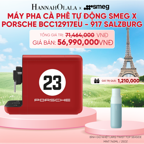  MÁY PHA CÀ PHÊ TỰ ĐỘNG SMEG X PORSCHE BCC12917EU - MÀU ĐỎ 917 SALZBURG - B178 
