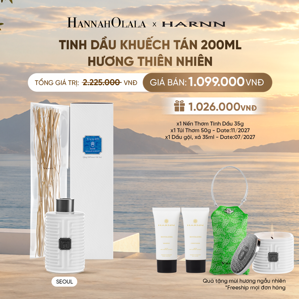  TINH DẦU KHUẾCH TÁN 200ML HƯƠNG THIÊN NHIÊN THƯ GIÃN KHÔNG GIAN SỐNG 