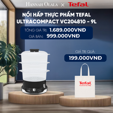  NỒI HẤP THỰC PHẨM TEFAL ULTRACOMPACT VC204810 - 9L - DEAL 26 