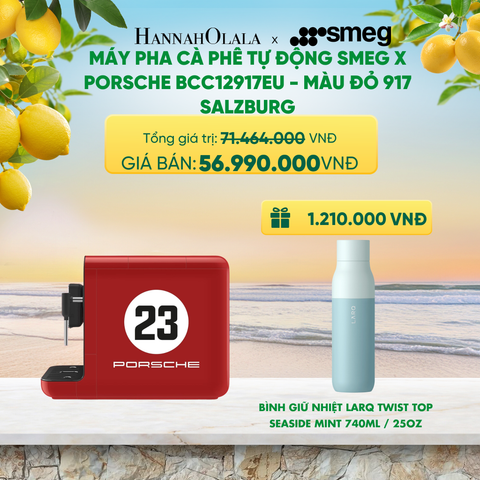  MÁY PHA CÀ PHÊ TỰ ĐỘNG SMEG X PORSCHE BCC12917EU - MÀU ĐỎ 917 SALZBURG - A2149 