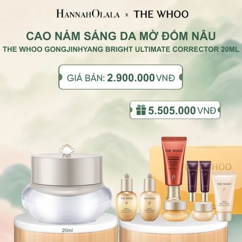  CAO NÁM SÁNG DA MỜ ĐỐM NÂU THE WHOO GONGJINHYANG BRIGHT ULTIMATE CORRECTOR 20ML - A1101 