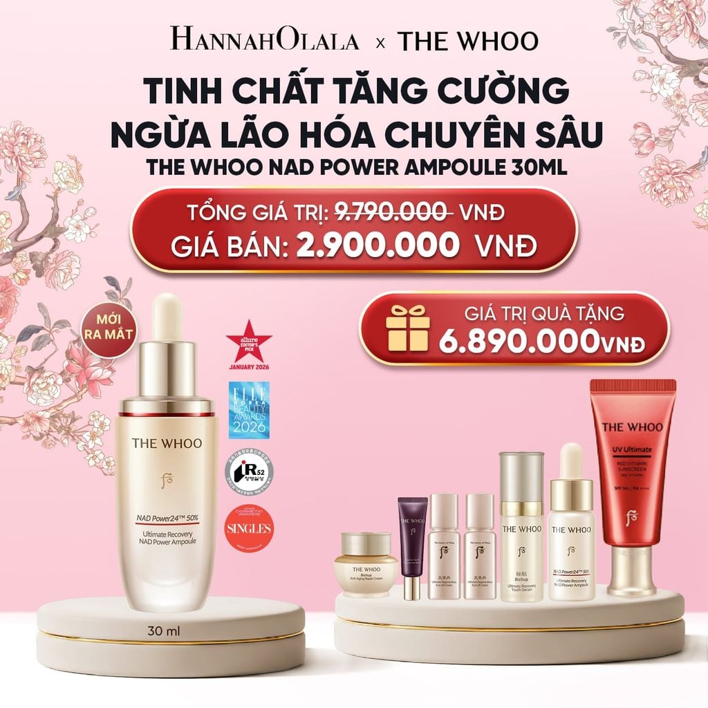  MỚI RA MẮT - BỘ TINH CHẤT TĂNG CƯỜNG NGỪA LÃO HÓA CHUYÊN SÂU THE WHOO BICHUP ULTIMATE RECOVERY NAD POWER AMPOULE 30ML SPECIAL SET 