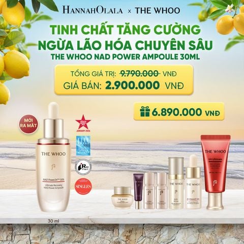 MỚI RA MẮT - BỘ TINH CHẤT TĂNG CƯỜNG NGỪA LÃO HÓA CHUYÊN SÂU THE WHOO BICHUP ULTIMATE RECOVERY NAD POWER AMPOULE 30ML SPECIAL SET - A6 